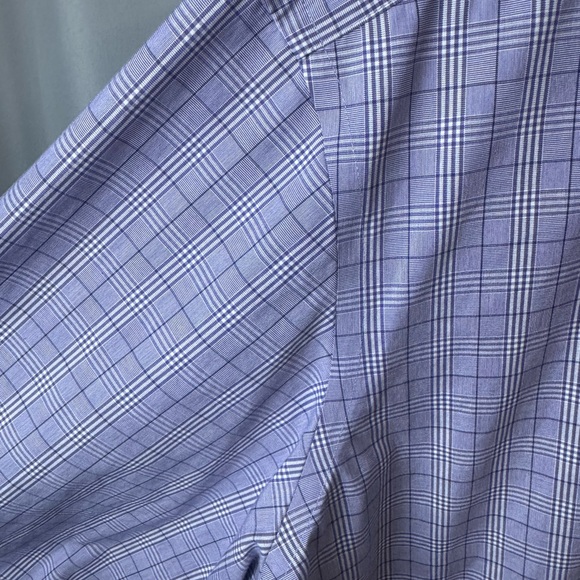 Black Brown 1826 Shirt 18-35 100% Egyptian Cotton Purple/White Plaid Classic Fit - Picture 4 of 11